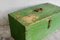 Small Antique Green Wooden Chest, 1910s 2
