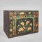 Antique Chinese Trunk with Floral Illustrations, 1900s 1