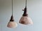 Industrial Mercury Glass Pendant Lights, France, 1930s, Set of 3 5