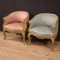 Venetian Lacquered and Gilded Armchairs, 1950s, Set of 2 1