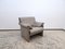 Gray Leather Armchair from de Sede 1