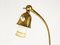 Italian Burgundy Metal & Brass Floor Lamp, 1940s 9