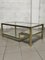 Glass and Brass Coffee Table, 1970s 1