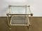 Coffee Table in Gold Metal, Glass and Acrylic Glass, 1950s 1