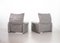 Set of Grey Leather Maralunga Lounge Chairs by Vico Magistretti for Cassina, 1970s 6
