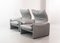 Grey Leather Maralunga Lounge Chairs by Vico Magistretti for Cassina, 1970s, Set of 2 5