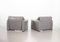 Grey Leather Maralunga Lounge Chairs by Vico Magistretti for Cassina, 1970s, Set of 2 3