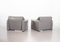 Set of Grey Leather Maralunga Lounge Chairs by Vico Magistretti for Cassina, 1970s 3