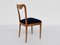 Chairs in Lemon Wood and Blue Velvet by Guglielmo Ulrich, Italy, 1938, Set of 8 5