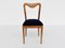 Chairs in Lemon Wood and Blue Velvet by Guglielmo Ulrich, Italy, 1938, Set of 8 3