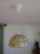 Vintage Gold and White Pendant Light, 1980s 1