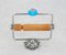 Mid-Century French Blue Glass and Chrome Toilet Paper Holder, 1960s, Image 1