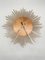 Mid-Century Sunburst Wall Clock in Brass and Copper by Zentra, 1950s 2