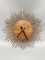 Mid-Century Sunburst Wall Clock in Brass and Copper by Zentra, 1950s, Image 1