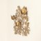 Lampada da parete floreale in metallo dorato, Spagna, anni '60, Immagine 8
