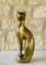 Vintage Skulptur einer siamesischen Katze aus Messing 1
