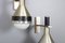 Vintage Wandlampen aus Metall & Opalglas von Stilux Milano, 1970, 2er Set 5