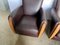 Vintage Brown Leather Club Chairs, 1970s, Set of 2 3