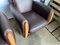 Vintage Brown Leather Club Chairs, 1970s, Set of 2 2