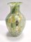 Postmodern Millefiori Green Murano Glass Vase with Murrines and Gold Leaf, Italy, 1980s, Image 5
