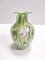 Postmodern Millefiori Green Murano Glass Vase with Murrines and Gold Leaf, Italy, 1980s 1