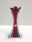 Vintage Crimson and Blue Sommerso Murano Glass Vase attributed to Flavio Poli, Italy, 1960s 1