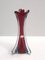 Vintage Crimson and Blue Sommerso Murano Glass Vase attributed to Flavio Poli, Italy, 1960s, Image 1