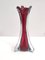 Vintage Crimson and Blue Sommerso Murano Glass Vase attributed to Flavio Poli, Italy, 1960s 4