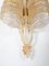 Aplique de pared Grand Hotel de cristal de Murano dorado y latón de Barovier & Toso, años 60, Imagen 8