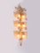 Aplique de pared Grand Hotel de cristal de Murano dorado y latón de Barovier & Toso, años 60, Imagen 2