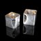 English Cube Tea and Coffee in Silver Plate, 1920s, Set of 3 2
