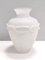 Postmodern White Scavo Glass Vase attributed to Seguso, Italy, 1970s, Image 1