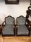 Art Deco Armchairs with Walnut Footrest, Set of 4, Image 2