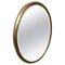 Mid-Century Modern Brass Italian Oval Wall Mirror in the style of Gio Ponti, 1960s, Image 1