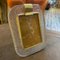 Marco de fotos rectangular de latón y cristal de Murano de Barovier & Toso, años 80, Imagen 3