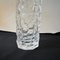 Modernist Italian Hammered Clear Glass Cylindrical Vase, 1970s 4