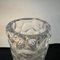 Modernist Italian Hammered Clear Glass Cylindrical Vase, 1970s 3