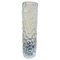 Modernist Italian Hammered Clear Glass Cylindrical Vase, 1970s, Image 1