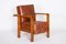 Art Deco Adjustable Armchairs in Oak, Leather, Czech, 1930s, Set of 2 7