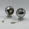 Lámparas Eyeball de metal cromado de Goffredo Reggiani para Reggiani, años 60. Juego de 2, Imagen 4