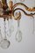 Lámpara de araña veneciana de lágrimas y estrellas doradas, años 80, Imagen 14