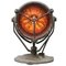 Lampe de Bureau Vintage Industrielle en Verre Transparent Gris Métal 3