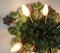Italienische Florentinische Vintage Wandlampe im Hollywood Regency Stil mit Efeublättern und Blüten aus Metall 9