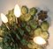 Italienische Florentinische Vintage Wandlampe im Hollywood Regency Stil mit Efeublättern und Blüten aus Metall 5