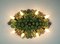 Italienische Florentinische Vintage Wandlampe im Hollywood Regency Stil mit Efeublättern und Blüten aus Metall 3