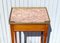 Kleiner Holztisch mit rosa Marmorplatte, 1890er 9