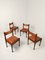 Italian Dining Chairs in Walnut and Cognac Leather by Silvio Coppola for Bernini, 1970s, Set of 4, Image 4