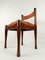 Italian Dining Chairs in Walnut and Cognac Leather by Silvio Coppola for Bernini, 1970s, Set of 4 19