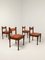 Italian Dining Chairs in Walnut and Cognac Leather by Silvio Coppola for Bernini, 1970s, Set of 4 1