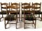 Razor Chairs in Oak and Fabric by Guillerme & Chambron, 1950s, Set of 6 4